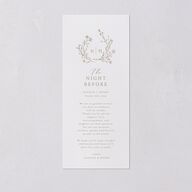 The Night Before Natural Monogram Menus Fawn Signature