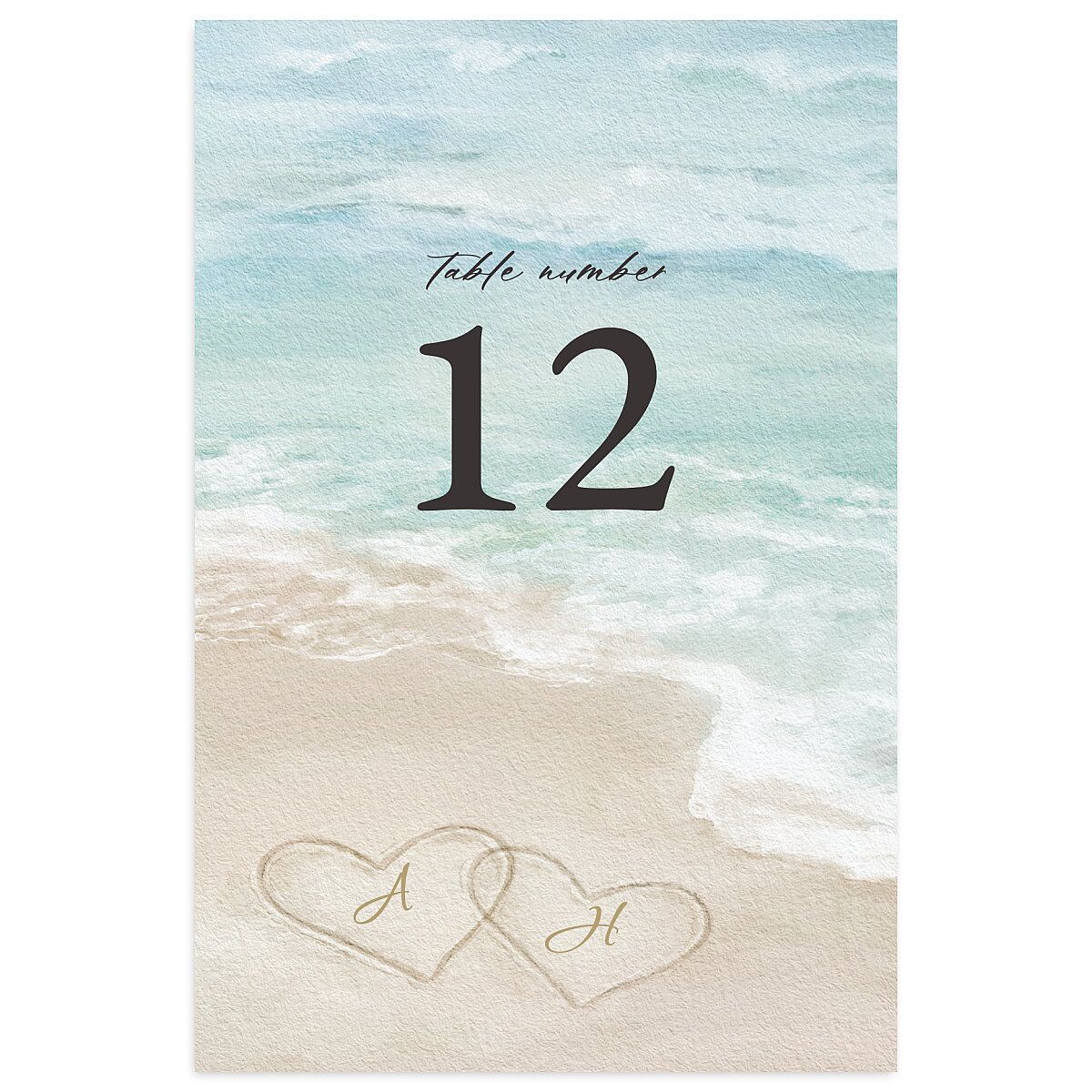 Beach Monogram Table Numbers