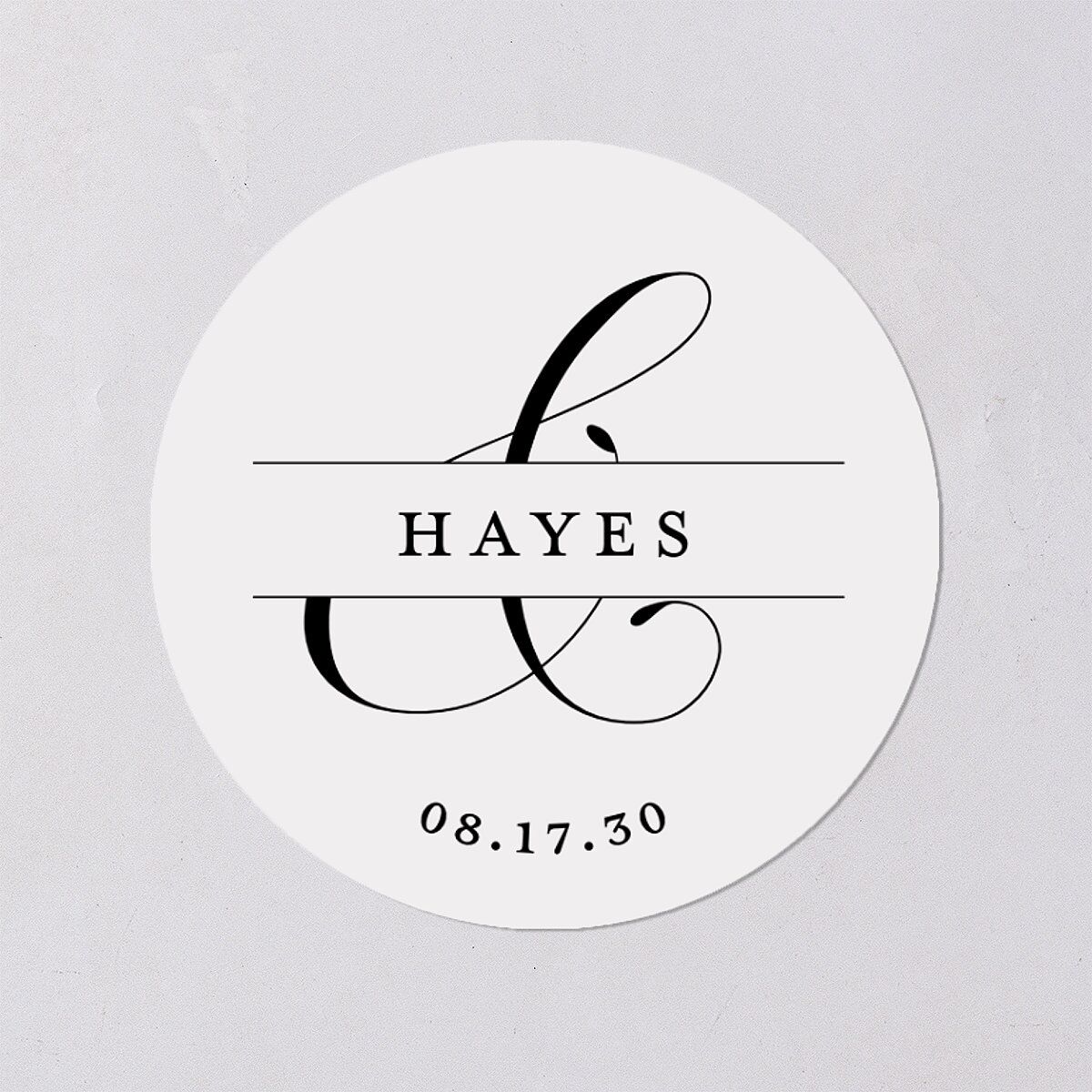 Opposites Attract Wedding Stickers Licorice