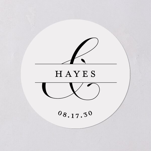 Opposites Attract Wedding Stickers Licorice