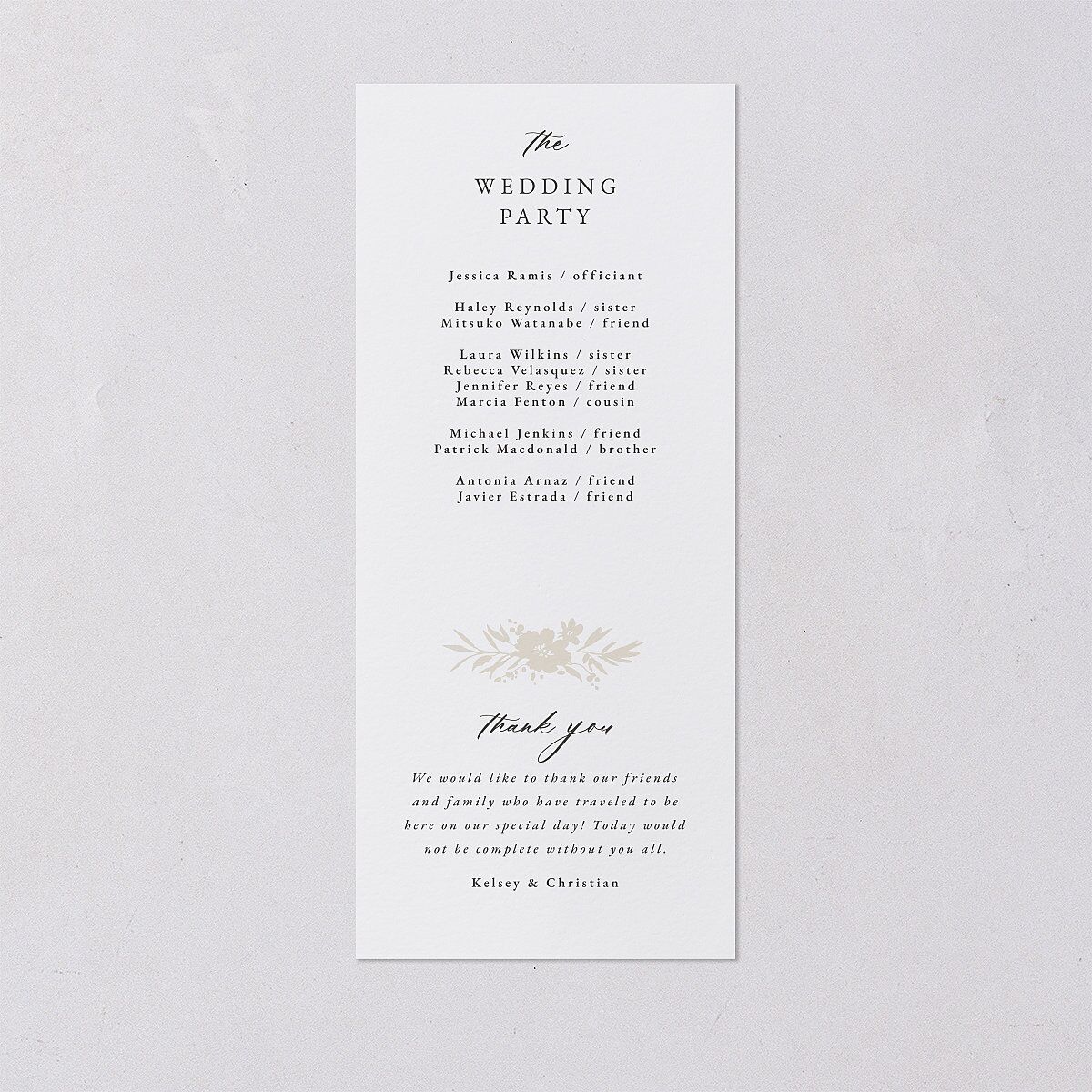 Gilded Wildflower Wedding Programs Gold Pure White Signature