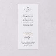 Gilded Wildflower Wedding Programs Gold Pure White Signature