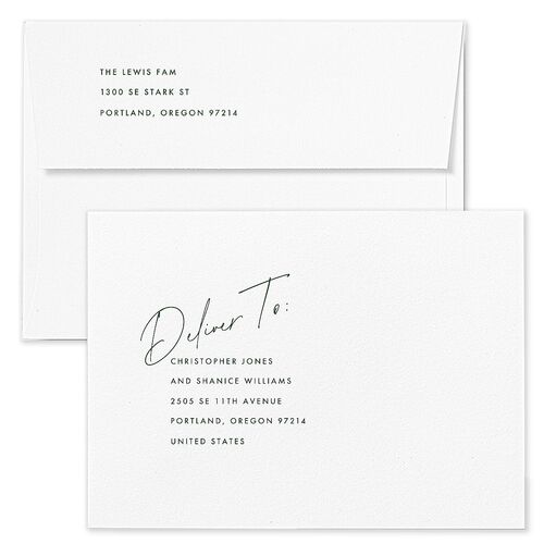 Signature Holiday Holiday Card Envelopes Blue Hunter Green Both Recipient and Return Addresses Standard Signature