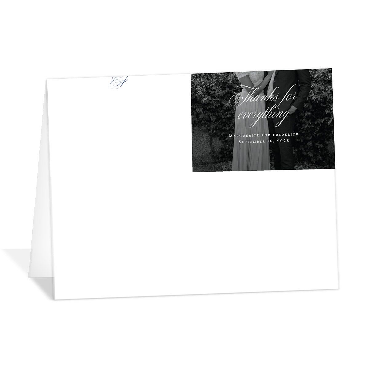 Elegant Rose Crest Thank You Cards
