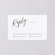 You Are Mine All-in-One Wedding Invitations Pure White Signature Light Both Recipient and Return Addresses No