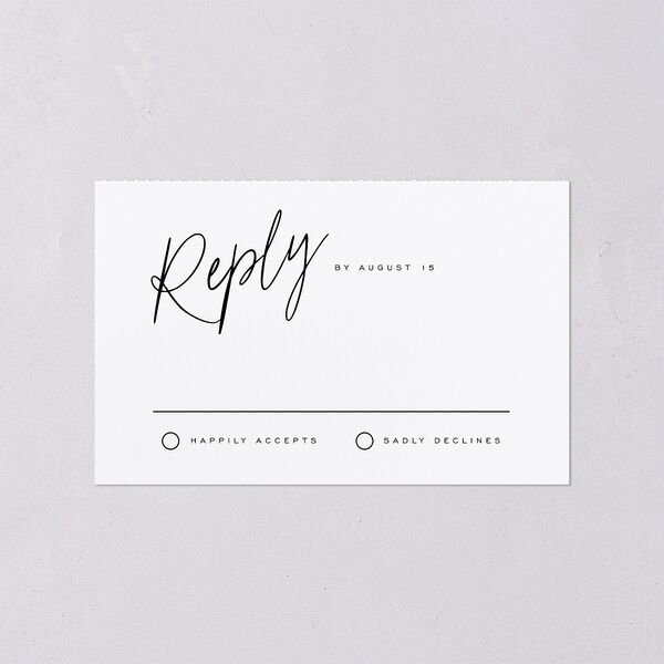 You Are Mine All-in-One Wedding Invitations Pure White Signature Light Both Recipient and Return Addresses No