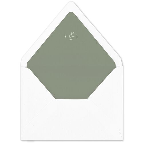 Oval Garland Euro Envelope Liners Eucalyptus Luxe