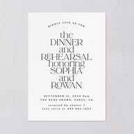 Classic Stack Rehearsal Dinner Invitations Pure White Signature Blank
