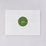 Wedstock Wedding Stickers Scottish Green Circle