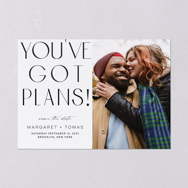 Real Talk Save The Date Cards Cotton Signature smooth Blank No