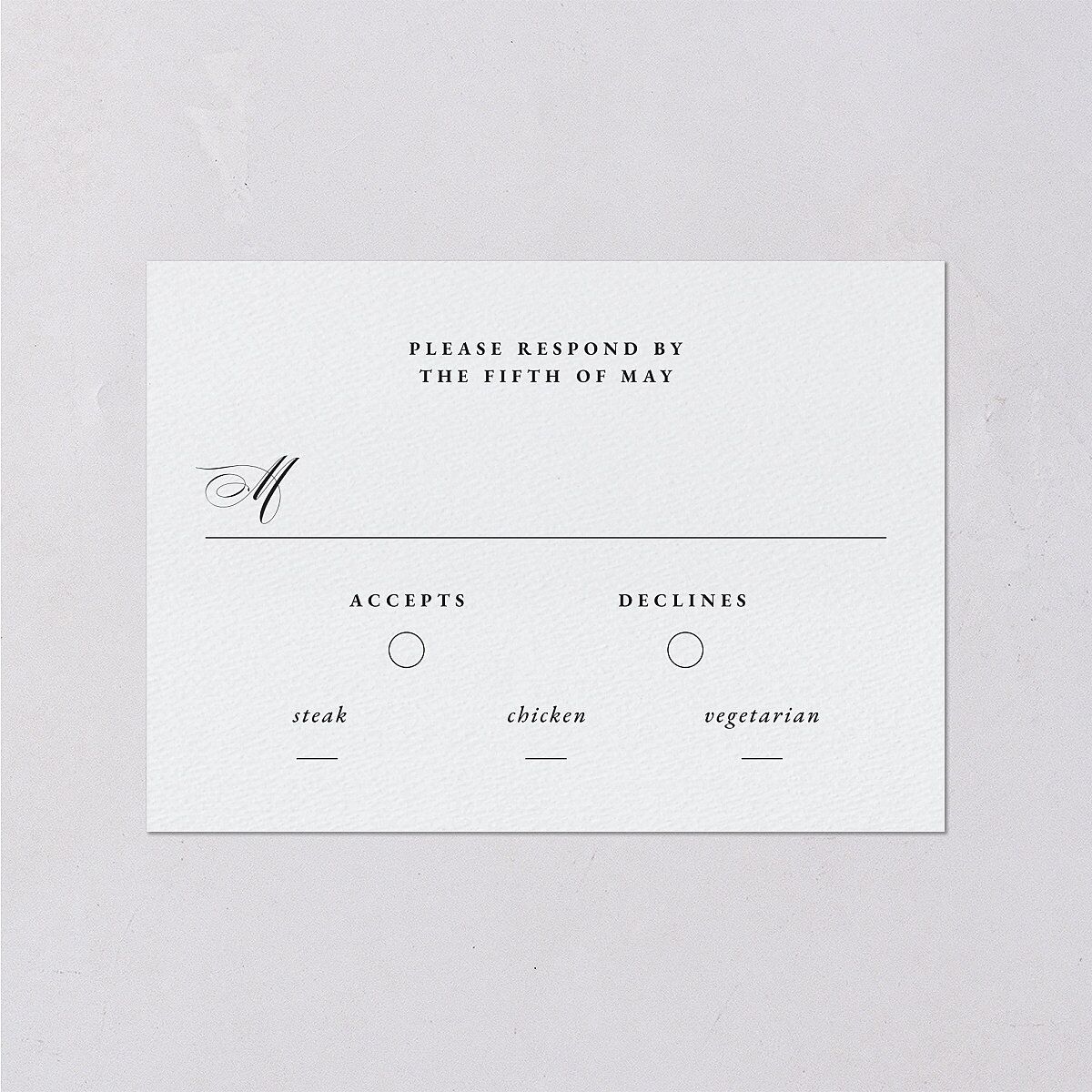 Opulent Garden Foil Wedding Response Cards Gold Pure White Signature Standard