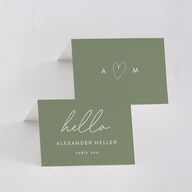 Elegant Heart Place Cards Thyme Signature