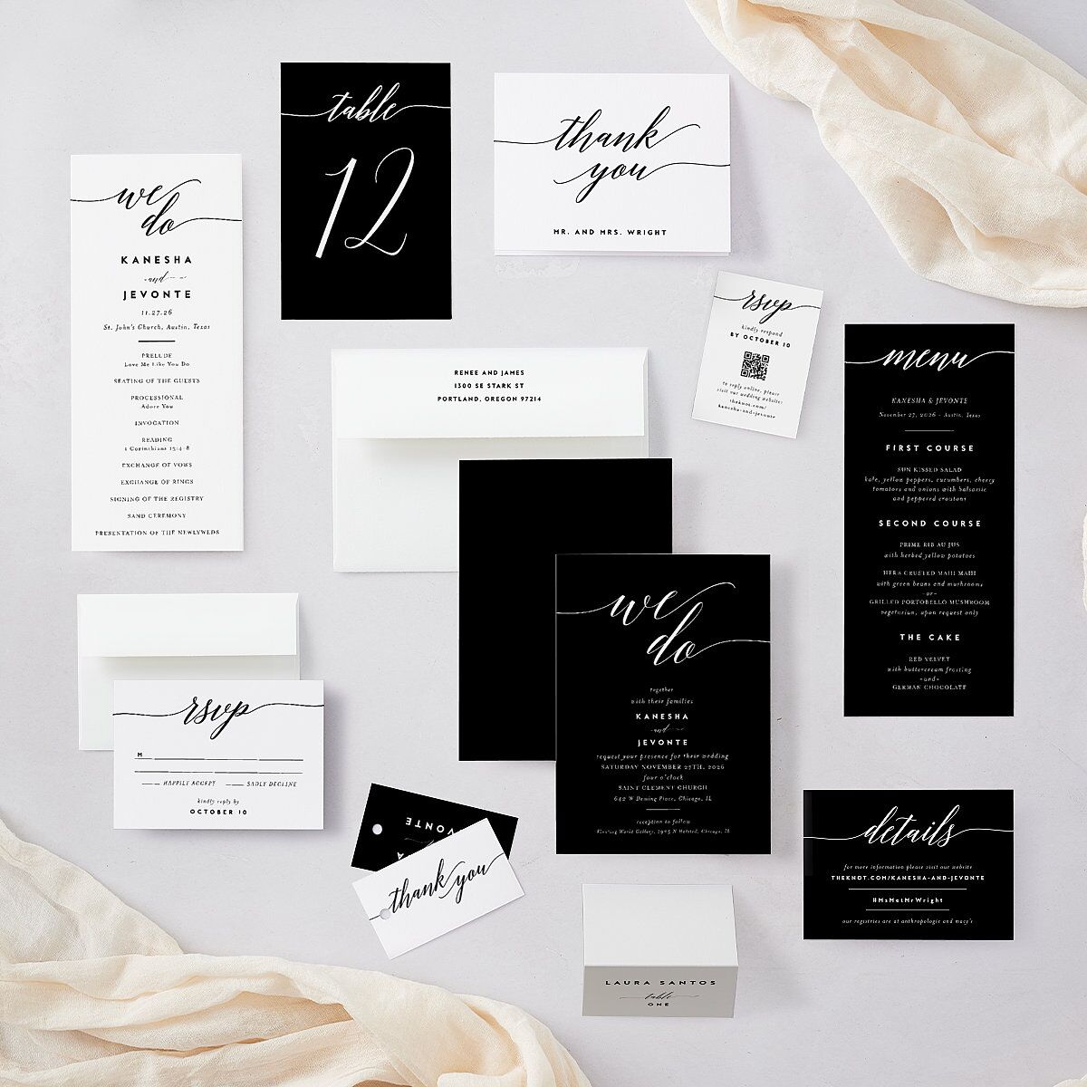 We Do Place Cards Midnight Signature