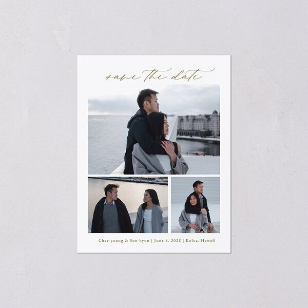 Bom Bloom Save the Date Petite Cards Pure White Signature smooth Blank No Standard