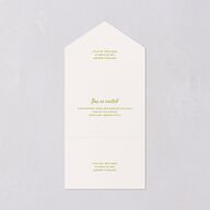 Eclectic Painted Stripes All-in-One Wedding Invitations Pear Signature Light Both Recipient and Return Addresses No