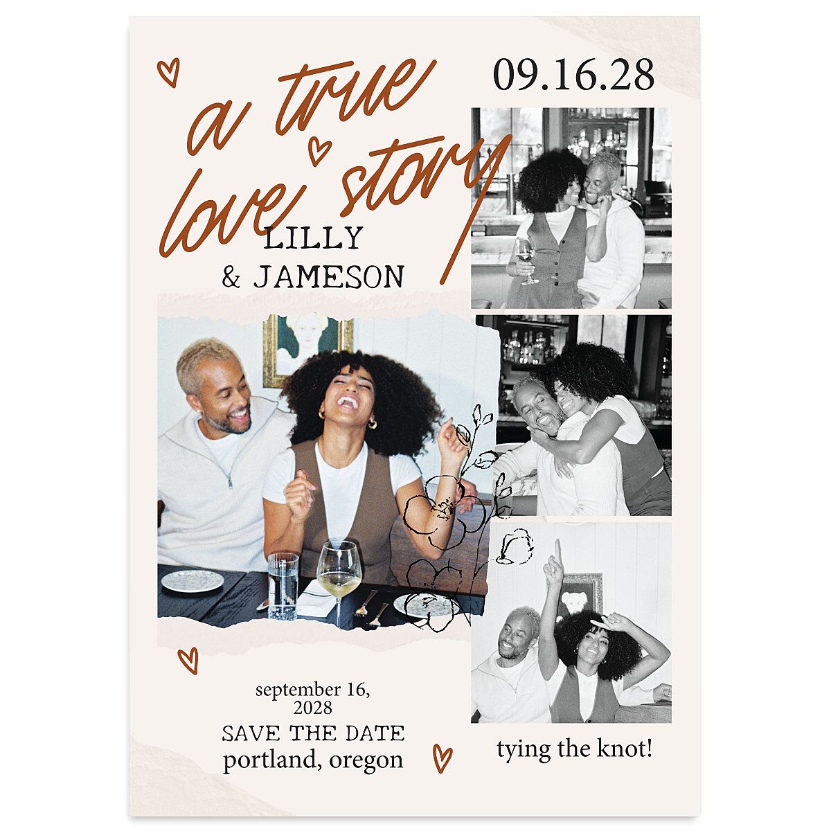 Mood Board Save the Date Cards