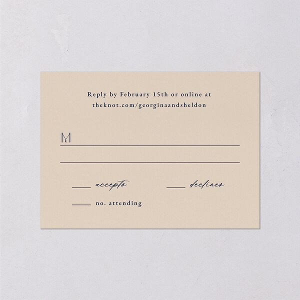 Desert Moon Wedding Response Cards Gold Dark Navy Signature