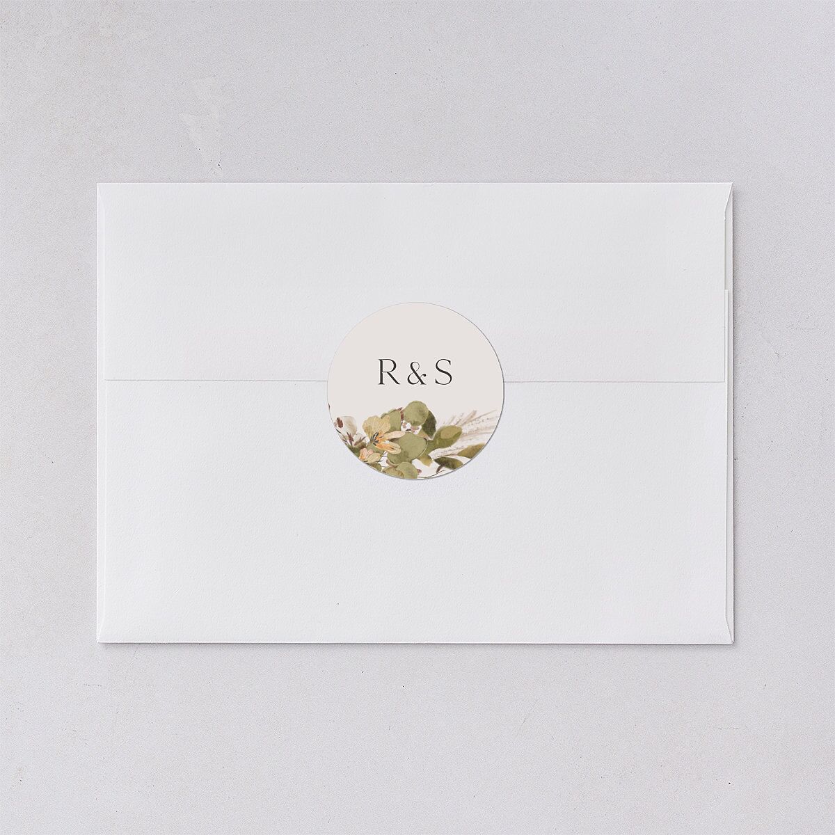Eucalyptus Edges Wedding Stickers Thyme Circle
