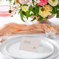 Vintage Script Place Cards Midnight Signature