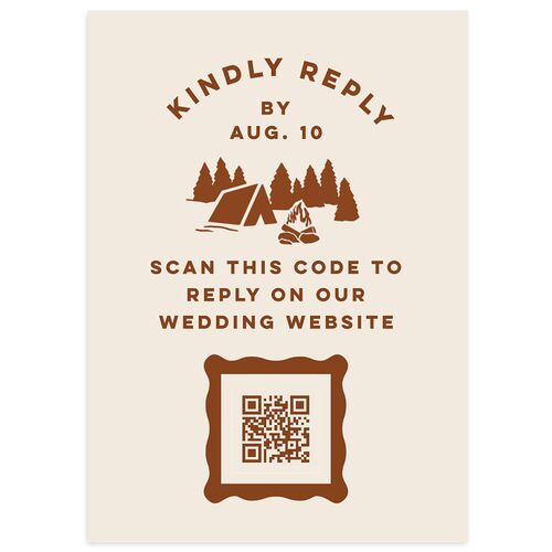 Adventure Icon Wedding Response Cards Walnut Signature Standard