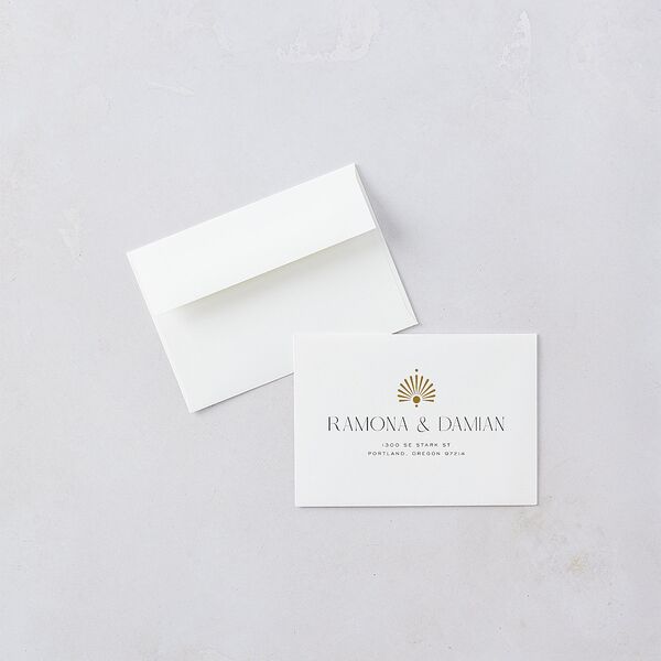 Modern Deco Wedding Response Cards Gold Charcoal Signature Standard