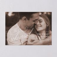 Photo Flourish Rehearsal Dinner Invitations Marigold Signature Blank