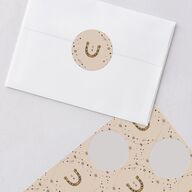 Southwestern Nouveau Wedding Stickers Red Clay Circle
