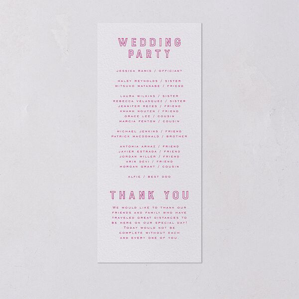 Iconic Beach Wedding Programs Tangerine Signature
