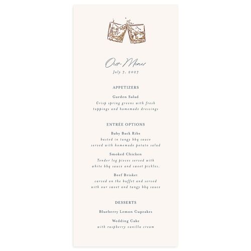 Western Wild Horses Menus Falcon Signature