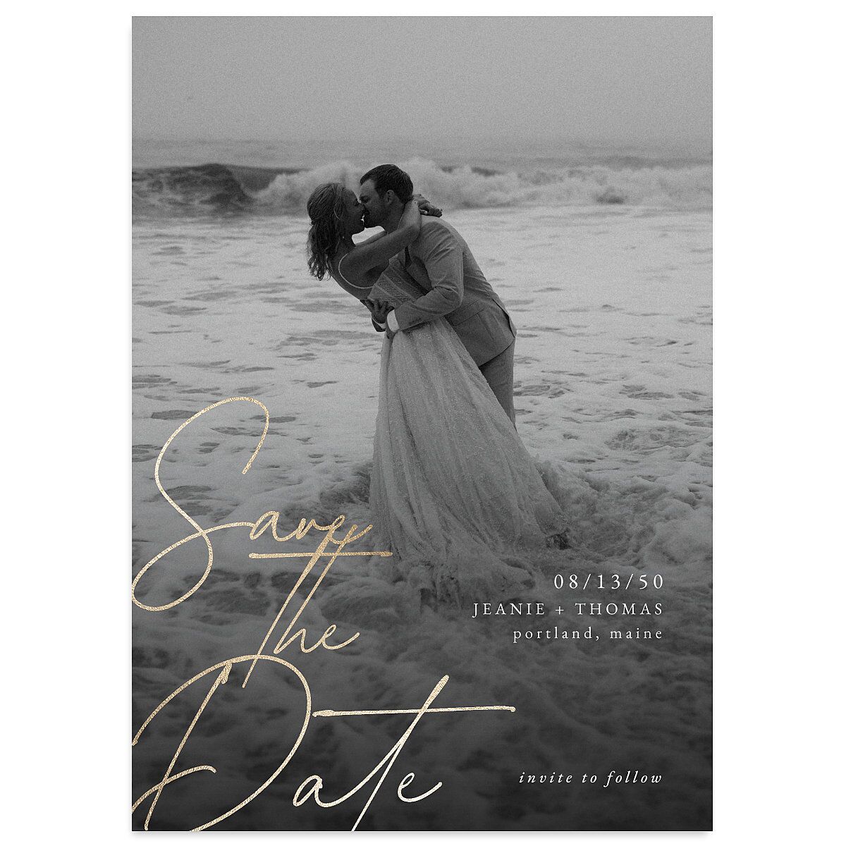 Gilded Corner Save The Date Cards