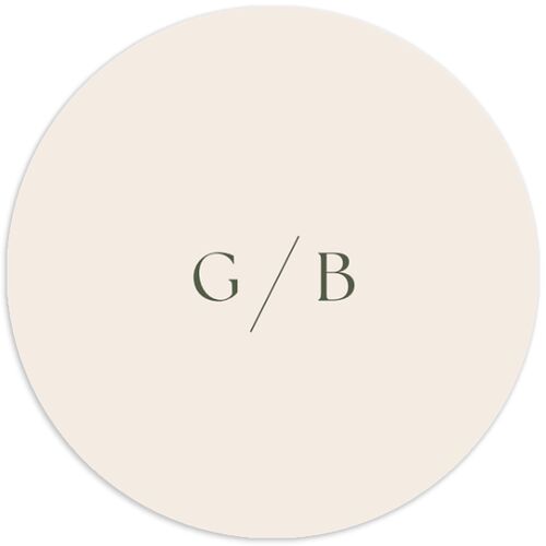 Pastel Garden Wedding Stickers Linen Circle