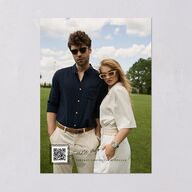 Sunny Day Modern Script Save the Date Cards Pure White Signature smooth Blank No Standard