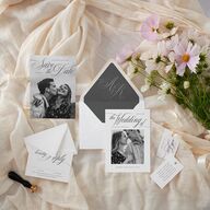 Grand Calligraphy Euro Envelope Liners Medieval Grey Luxe