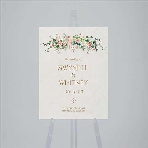 Fairytale Garden Standard Welcome Sign Medium Sage Standard Indoor Foam Core M Welcome