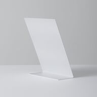 Elegant Greenery Menu Bended Tabletop Sign X-small Pure White Standard Plastic XS Tabletop Menu