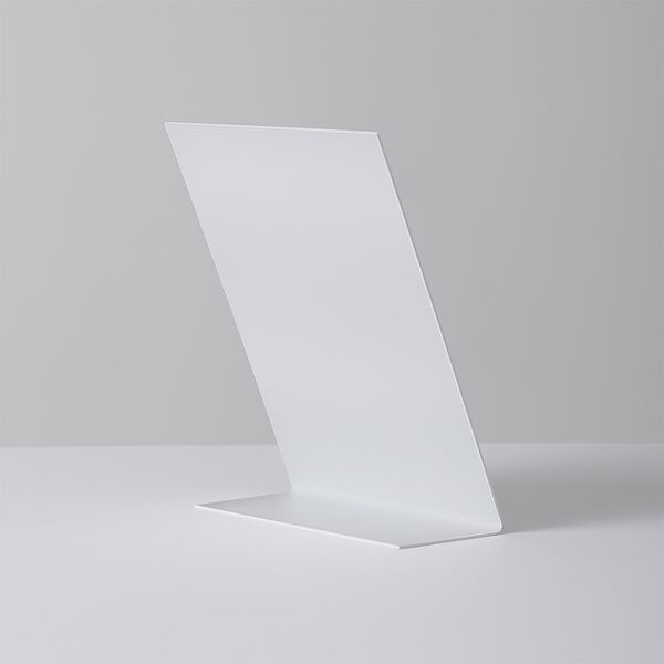 Elegant Greenery Menu Bended Tabletop Sign X-small Pure White Standard Plastic XS Tabletop Menu