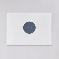Romantic Branches Wedding Stickers Dusty Blue Circle