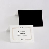 Framed Photo Foil Place Cards Gold Pure White Signature