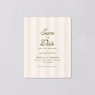 Cabana Stripes Save The Date Magnets Olive Magnet Paper