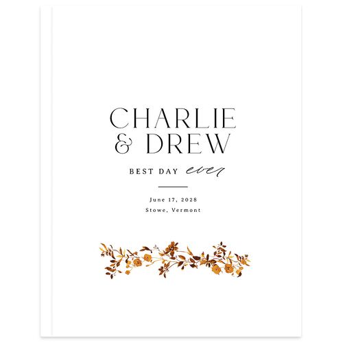 Simple Vine Guest Books Terracotta