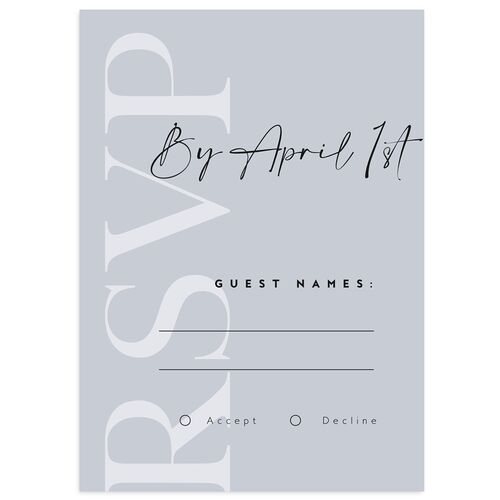 Modern Vow Wedding Response Cards Slate Signature Standard