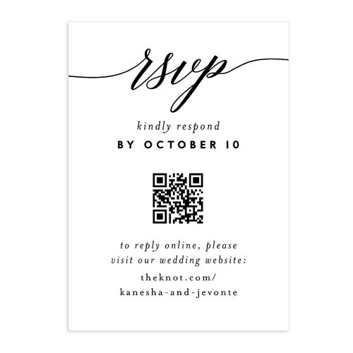 We Do QR Code RSVP Cards Navy Signature Standard