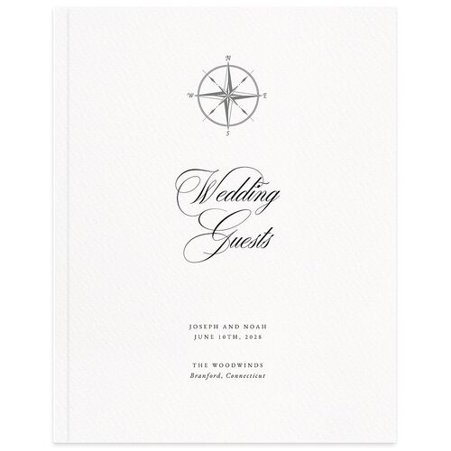 Formal Nautical Wedding Guest Book Midnight