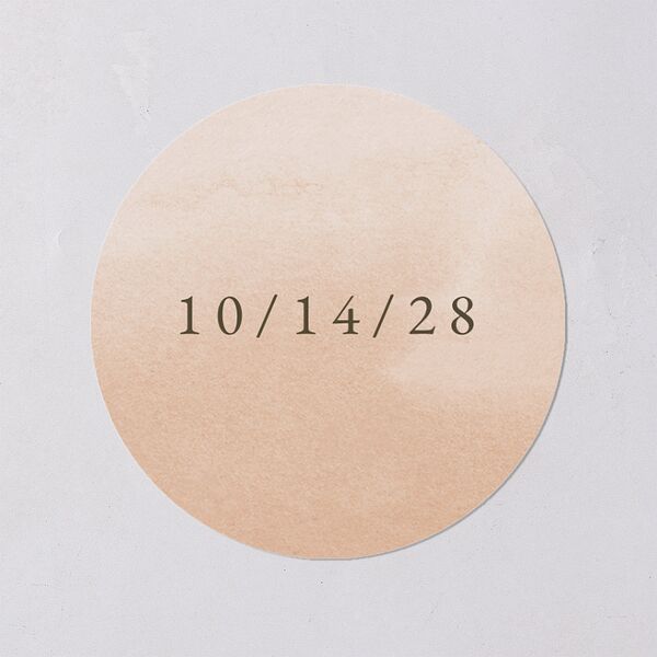 Eucalyptus Bouquet Wedding Stickers Terracotta Circle