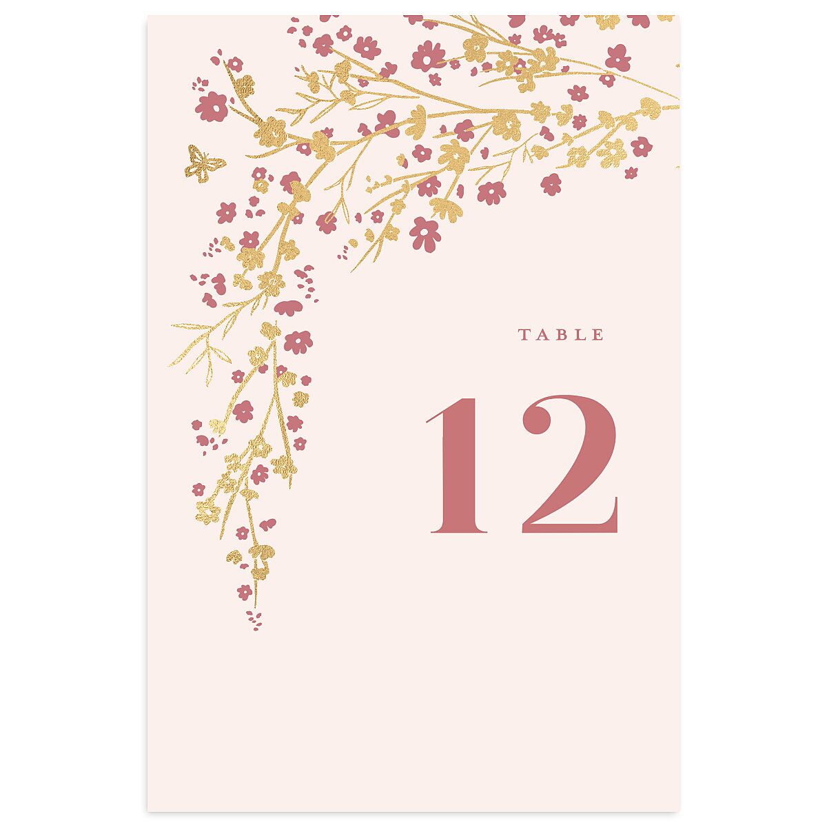 Cherry Blossoms Table Numbers
