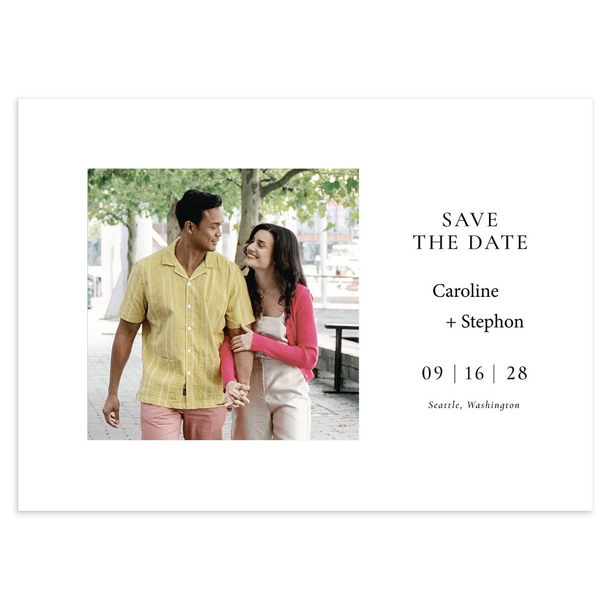 Simple Square Save the Date Cards
