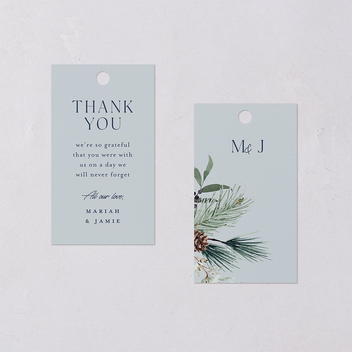 Rustic Pine Favor Gift Tags — view 3