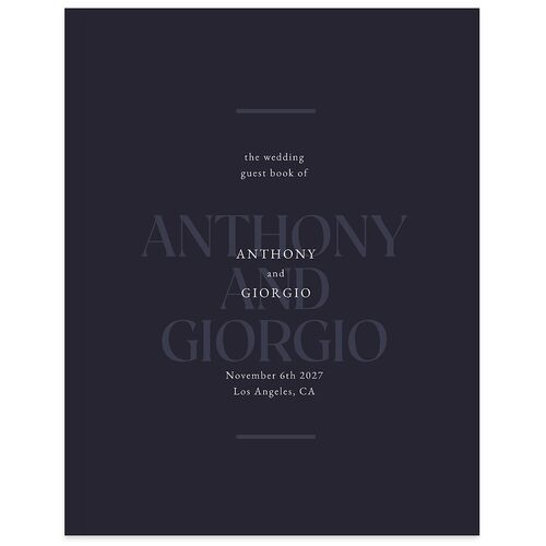 Gilded Bold Guest Books Navy