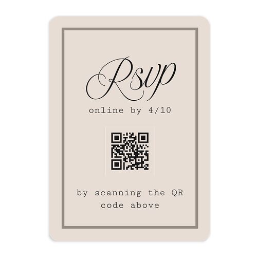 Vintage Script QR Code RSVP Cards Midnight Signature Rounded
