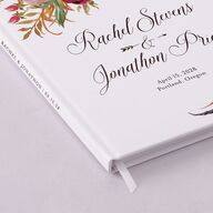 Bohemian Floral Wedding Guest Book Merlot